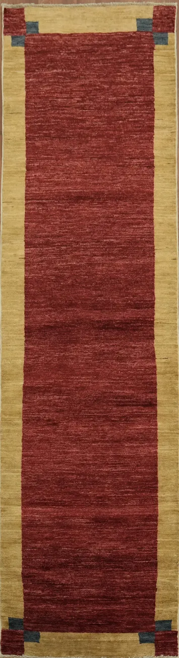 Contemporary Gabbeh Kashkoli Oriental Runner Rug 3x10