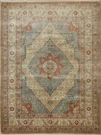 100% Vegetable Dye Kashan Oriental Area Rug 9x12