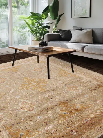 100% Vegetable Dye Kashan Oriental Area Rug 8x10