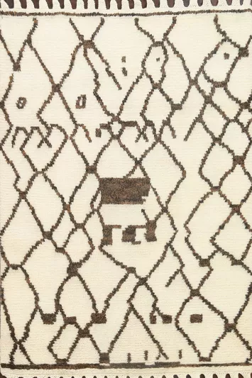 Contemporary Moroccan Oriental Area Rug 5x6