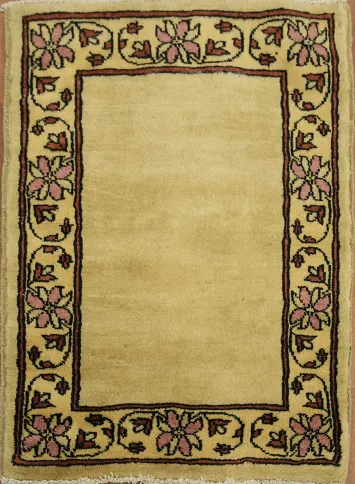 Bordered Gabbeh Kashkoli Oriental Area Rug 2x3