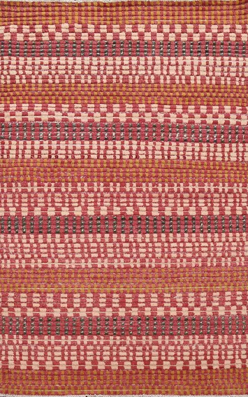 Contemporary Gabbeh Kashkoli Oriental Area Rug 4x6