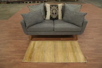 Contemporary Stripe Gabbeh Kashkoli Oriental Area Rug 2x4