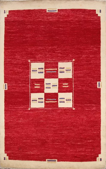 Geometric Gabbeh Kashkoli Oriental Area Rug 4x6