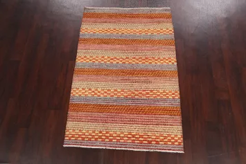 Contemporary Gabbeh Kashkoli Oriental Area Rug 3x5