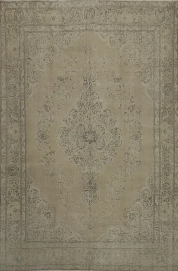 Distressed Traditional Grace Tabriz Persian Area Rug 10x12