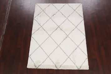 All-Over Modern Trellis Oriental Area Rug 5x7