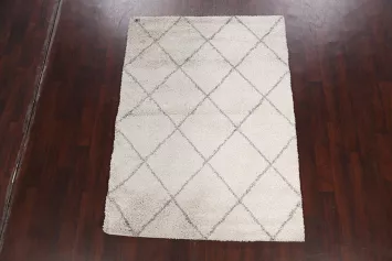 Modern Trellis Oriental Area Rug 5x7