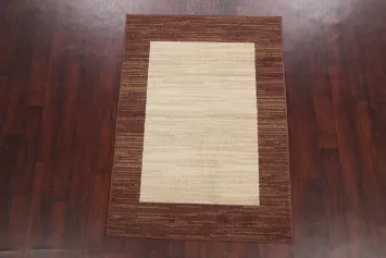 Beige Modern Oriental Area Rug 4x5