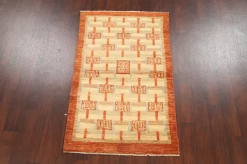 Geometric Gabbeh Kashkoli Oriental Area Rug 3x5