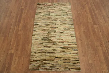 Modern and Sleek Striped Beige Rug for Versatile Home Styling 3x5