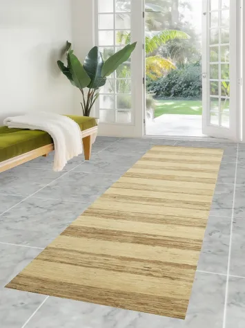 Contemporary Gabbeh Kashkoli Oriental Runner Rug 3x11