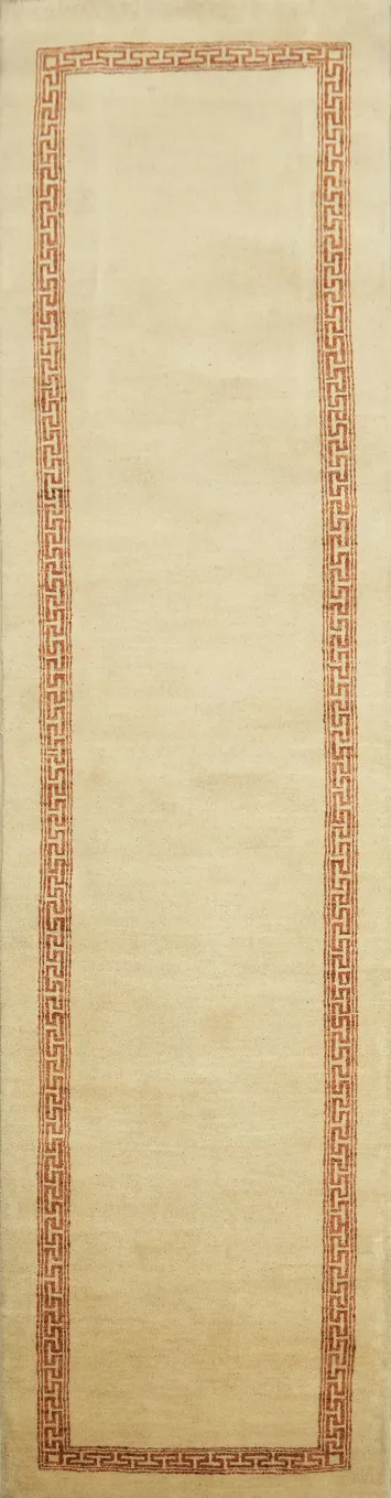 Contemporary Gabbeh Kashkoli Oriental Runner Rug 3x10