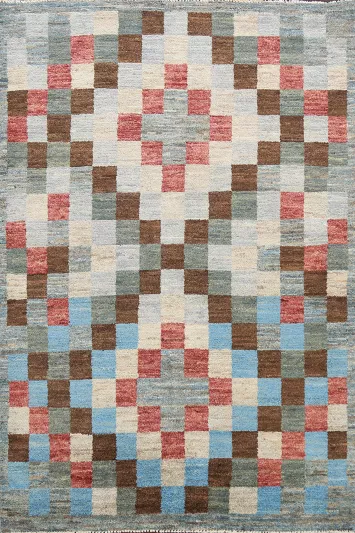 Contemporary Gabbeh Kashkoli Oriental Area Rug 5x6