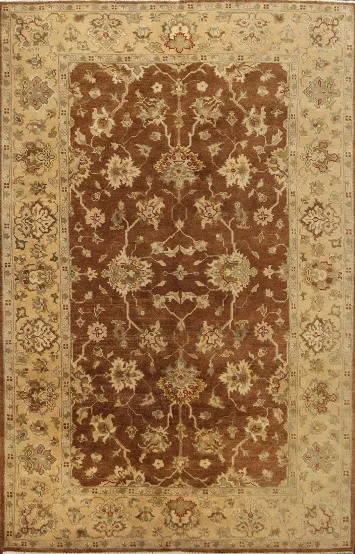 100% Vegetable Dye Floral Oushak Oriental Area Rug 6x8