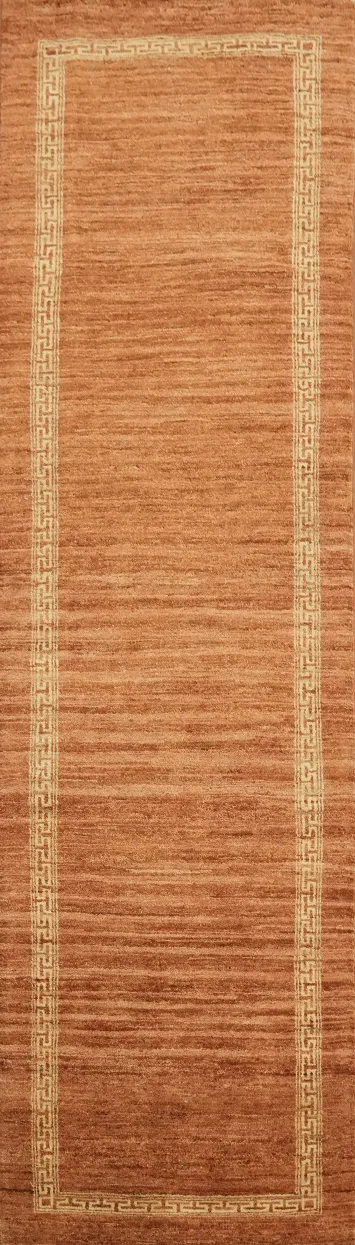 Contemporary Gabbeh Kashkoli Oriental Runner Rug 3x9