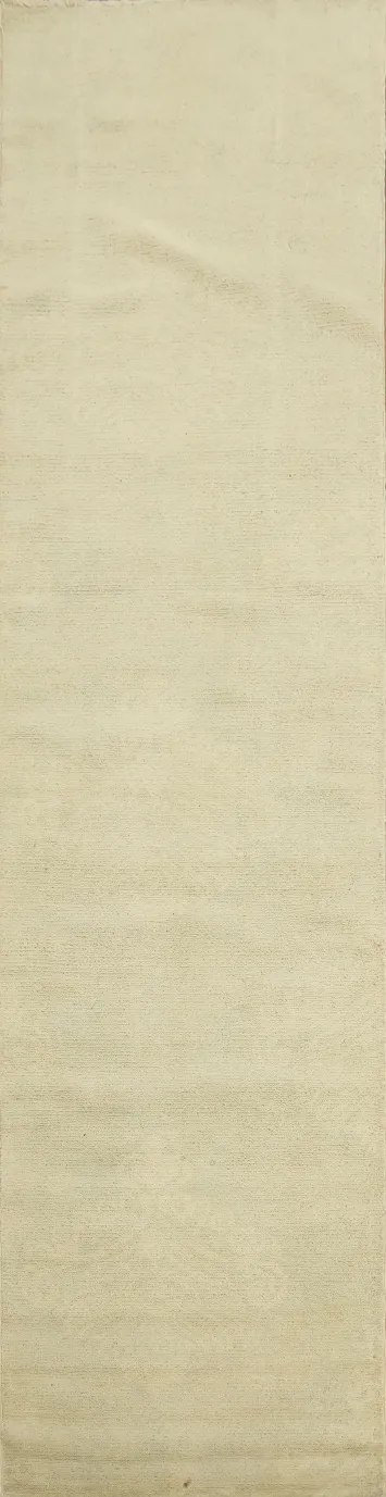 Contemporary Muted Gabbeh Kashkoli Oriental Runner Rug 3x10