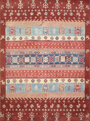 100% Vegetable Dye Super Kazak Oriental Area Rug 5x7