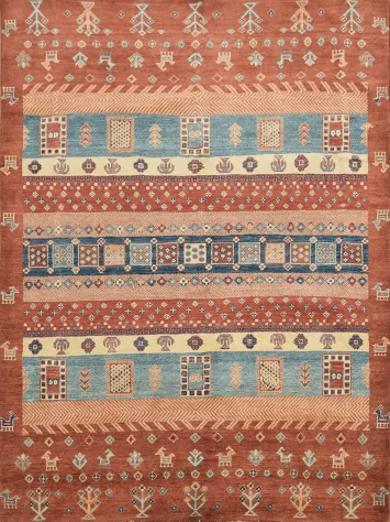 100% Vegetable Dye Super Kazak Oriental Area Rug 5x7