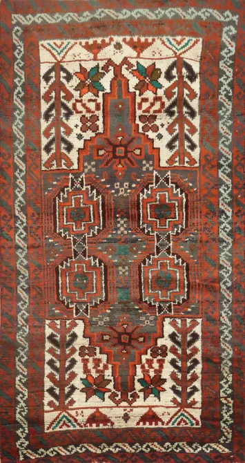 Tribal Geometric Shiraz Persian Area Rug 3x6