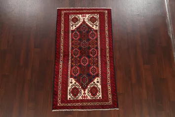 Tribal Geometric Balouch Persian Area Rug 4x7