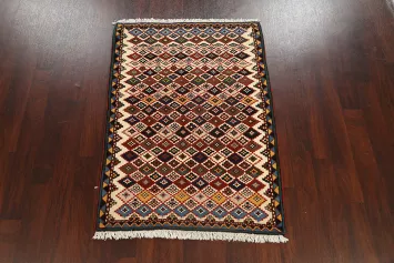 All-Over Geometric Bakhtiari Persian Area Rug 3x5