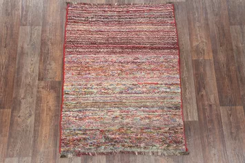 Color-full Modern 4x5 Gabbeh Shiraz Persian Area Rug