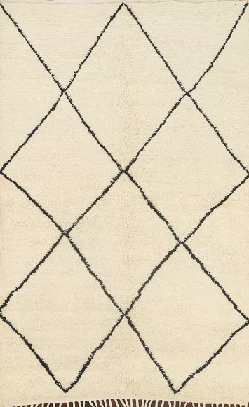 Tribal Moroccan Oriental Area Rug 4x7