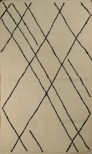 Trellis Moroccan Oriental Wool Area Rug 5x8