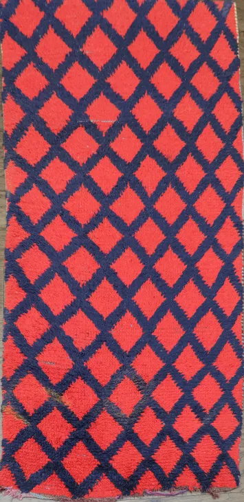 Checkered Tribal Moroccan Oriental Area Rug 3x6