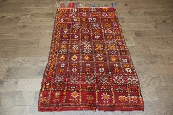 Tribal Moroccan Oriental Area Rug 4x6