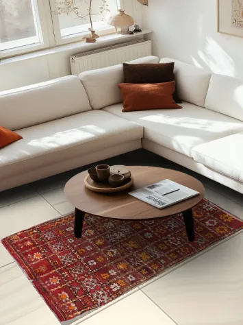 Tribal Moroccan Oriental Area Rug 4x6