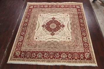 100% Vegetable Dye Royal Tabriz Square Area Rug 10x10
