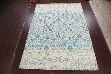 Vegetable Dye Distressed Contemporary Abstract Oriental Area Rug 9x12