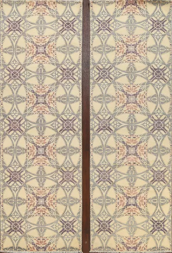 Set of 2 Vegetable Dye Abstract Oriental Runner Rugs 3x10