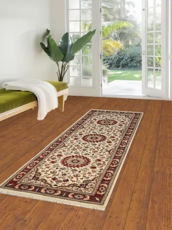 Vegetable Dye Floral Royal Tabriz Oriental Runner Rug 3x8