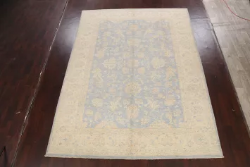 Vegetable Dye Muted Peshawar Chobi Oriental Area Rug 9x12