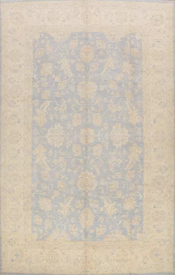 Vegetable Dye Muted Peshawar Chobi Oriental Area Rug 9x12