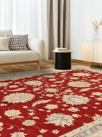 Vegetable Dye Floral Ziegler Oriental Area Rug 10x14