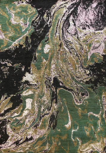 Vegetable Dye Contemporary Abstract Oriental Area Rug 9x12