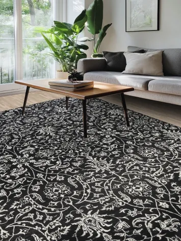 100% Vegetable Dye Floral Versace Oriental Area Rug 8x10