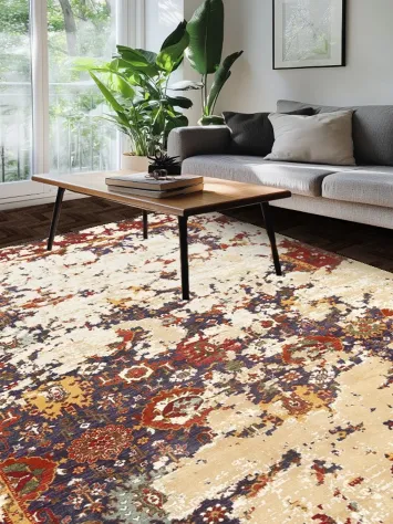 100% Vegetable Dye Distressed Tabriz Oriental Area Rug 8x10