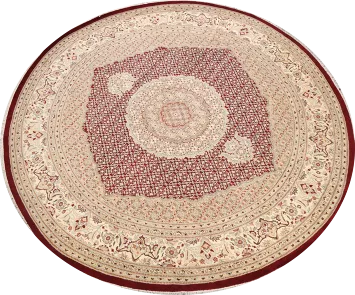 100% Vegetable Dye Round Tabriz Mahi Oriental Area Rug 10x10