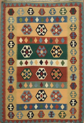 South-Western Tribal Kilim Shiraz Persian Area Rug 3x5