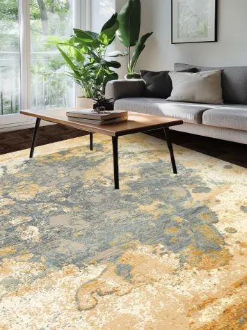 Vegetable Dye Contemporary Abstract Oriental Area Rug 8x10