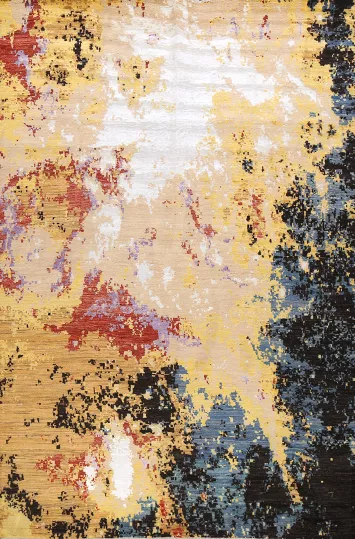 Contemporary Abstract Oriental Area Rug 8x10