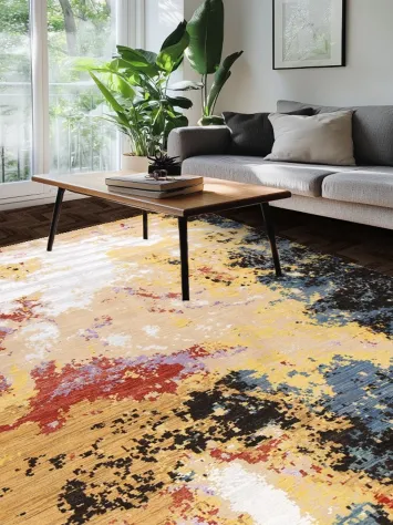 Contemporary Abstract Oriental Area Rug 8x10