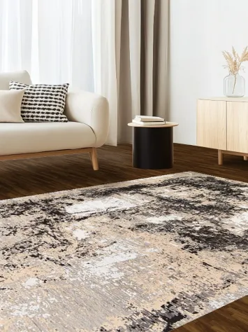 Vegetable Dye Contemporary Abstract Oriental Area Rug 6x9