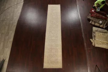 Vegetable Dye Floral Peshawar Chobi Oriental Runner Rug 3x13