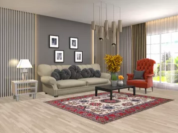 Vegetable Dye Kazak Oriental Area Rug 5x7